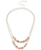 Kenneth Cole New York Two-tone Beaded Double Row Necklace