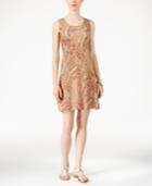 Style & Co. Petite Printed Crochet-back Dress, Only At Macy's