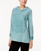 Style & Co Embroidered Hoodie, Only At Macy's