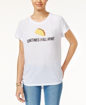 Freeze 24-7 Juniors' Taco Emoji High-low Graphic T-shirt