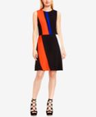 Vince Camuto Colorblocked Fit & Flare Dress