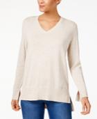Style & Co Cotton High-low Sweater, Created For Macy's
