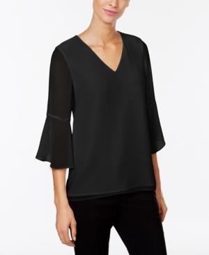 Calvin Klein Bell-sleeve V-neck Top