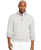 Polo Ralph Lauren Big And Tall Half-zip Pima Sweater