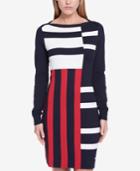 Tommy Hilfiger Mixed-stripe Sweater Dress, Created For Macy's