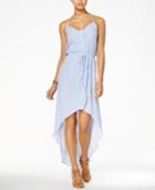 Ultra Flirt Juniors' Cotton Printed High-low Dress