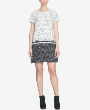 Cece Printed Short-sleeve Shift Dress