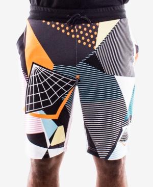 Black Pyramid Men's Drawstring Geometric Sweat Shorts