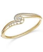 Eliot Danori Gold-tone Paisley Crystal Hinge Bracelet