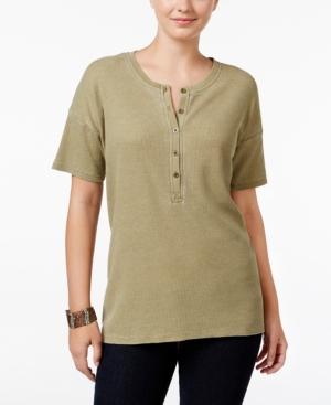 G.h. Bass & Co. Short-sleeve Burnout-dyed Top