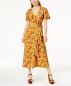 Speechless Juniors' Printed Maxi Wrap Dress