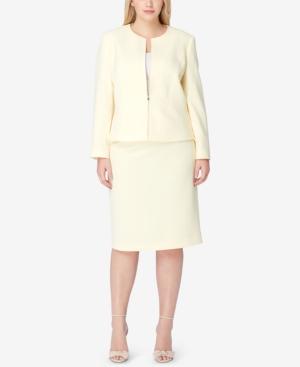 Tahari Asl Plus Size Zip-up Skirt Suit