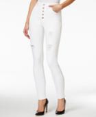 Nanette By Nanette Lepore Ludlow Ripped Skinny Daffodil White Wash Jeans