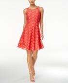 Nine West Floral Lace A-line Dress