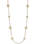 Charter Club Gold-tone Crystal & Imitation Pearl Flower Station Necklace, 42 + 2 Extender, Created For Macy's