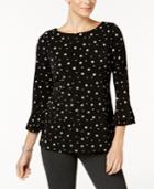 Charter Club Printed Tiered Top, Created For Macy's