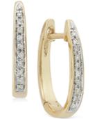 Channel-set Diamond Hoop Earrings In 14k Gold (1/10 Ct. T.w.)