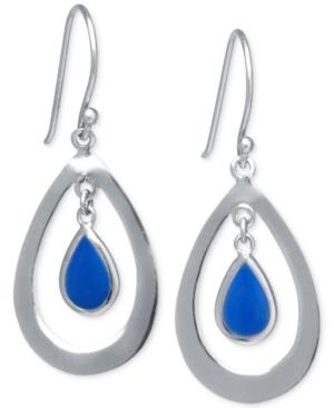 Dyed Sodalite Teardrop Earrings In Sterling Silver (2-1/2 Ct. T.w.)