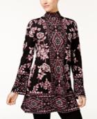 Style & Co Printed Mock-neck Tunic, Created For Macy's
