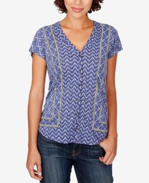 Lucky Brand Printed High-low Shirt