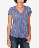 Lucky Brand Printed High-low Shirt