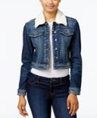 Lee Platinum Faux-sherpa-collar Denim Jacket