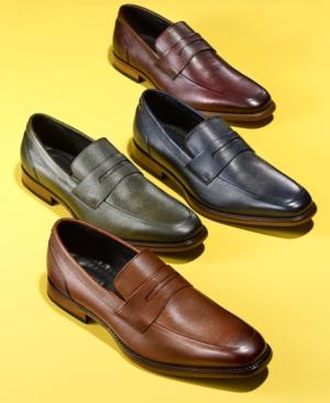Bar Iii Men's Beau Textured Penny Loafers, Created For Macy's Men's Shoes