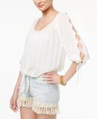 American Rag Crocheted Tie-front Top, Created For Macy's