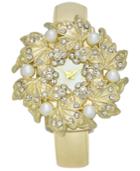 Charter Club Women's Gold-tone Bracelet Wreath Flip Watch 35mm, Created For Macy's