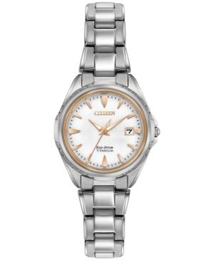 Citizen Women's Eco-drive Silver-tone Titanium Bracelet Watch 28mm Ew2410-54a