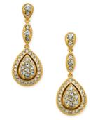 Eliot Danori Gold-tone Teardrop Pave Drop Earrings, Only At Macy's
