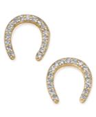 Kate Spade New York Gold-tone Pave Horseshoe Stud Earrings