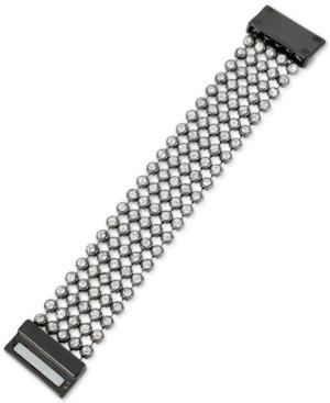 Kenneth Cole Hematite-tone Crystal Mesh Bracelet