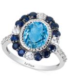 Le Vian Blue Topaz (2-7/8 Ct. T.w.) And Sapphire (1-1/2 Ct. T.w.) Ring In 14k White Gold
