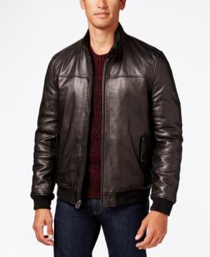 Cole Haan Men's Leather Bomber Jacket