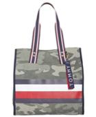 Tommy Hilfiger Carmel Camo Canvas North/south Large Tote