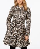 Kate Spade New York Leopard-print Belted Trench Coat
