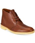 Clarks Men's Plain-toe Leather Desert Chukka Boots Men's Shoes