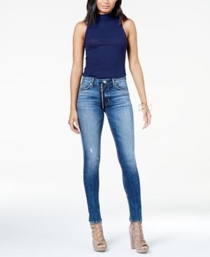 Hudson Jeans Barabra Exposed-zipper Skinny Jeans