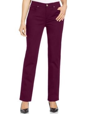 Jm Collection Tummy-control Straight-leg Jeans