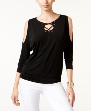 Thalia Sodi Dolman-sleeve Lace-up Top, Only At Macy's