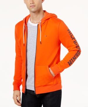 Tommy Hilfiger Men's Dash Logo-print Full-zip Hoodie