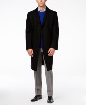 London Fog Big And Tall Signature Wool-blend Overcoat