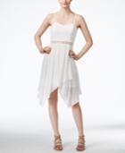Bcx Juniors' Lace Handkerchief-hem Dress