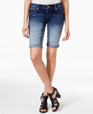 Ariya Juniors' Cuffed Dark Wash Bermuda Shorts