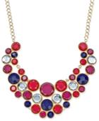 Inc International Concepts Gold-tone Multi-stone Statement Necklace, Only At Macy's
