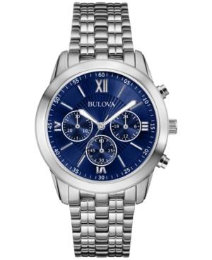 Bulova Men's Chronograph Stainless Steel Bracelet Watch 40mm 96a174