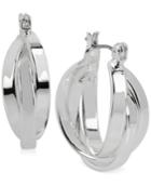 Kenneth Cole New York Silver-tone Multi-row Hoop Earrings