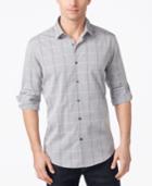 Alfani Men's Classic-fit Striped Windowpane Shirt, Only At Macy's