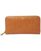 Fossil Sydney Studded Leather Zip Around Wallet